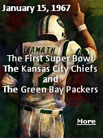 In Super Bowl I, the NFL champion Green Bay Packers defeated the AFL champion Kansas City Chiefs, 35-10, on January 15, 1967, at the Los Angeles Memorial Coliseum. Although ticket prices averaged $12, the game was not a sellout—the only non-sellout in the game's history. The game drew 61,000 fans and was televised by CBS and NBC.